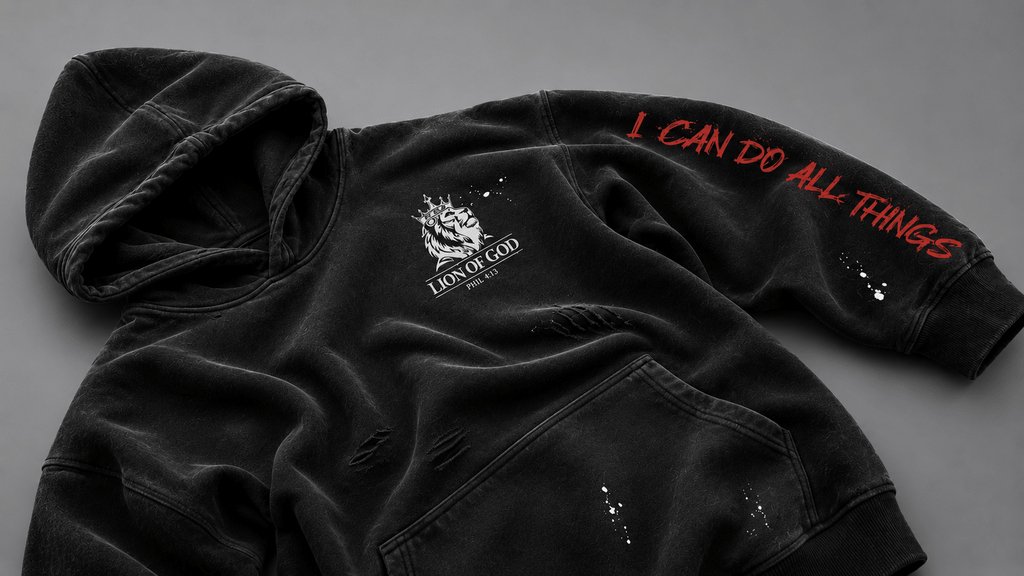 "I Can Do All Things"- Heavyweight Hoodie - Lion Of God
