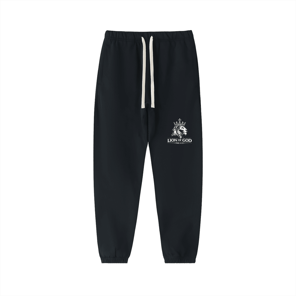 Lion Of God- Heavyweight Cotton Sweatpants - Lion Of God
