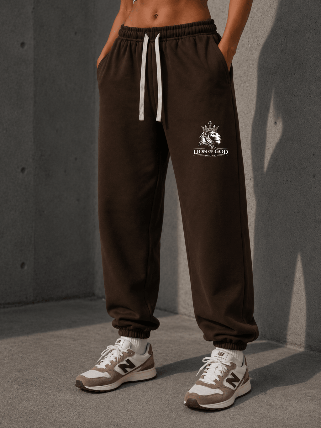Lion Of God- Heavyweight Cotton Sweatpants - Lion Of God