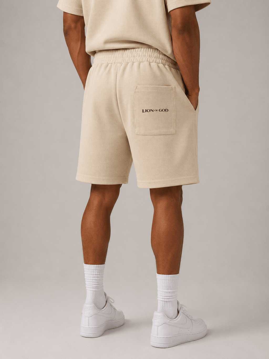 Lion Of God- Waffle Knit Shorts - Lion Of God
