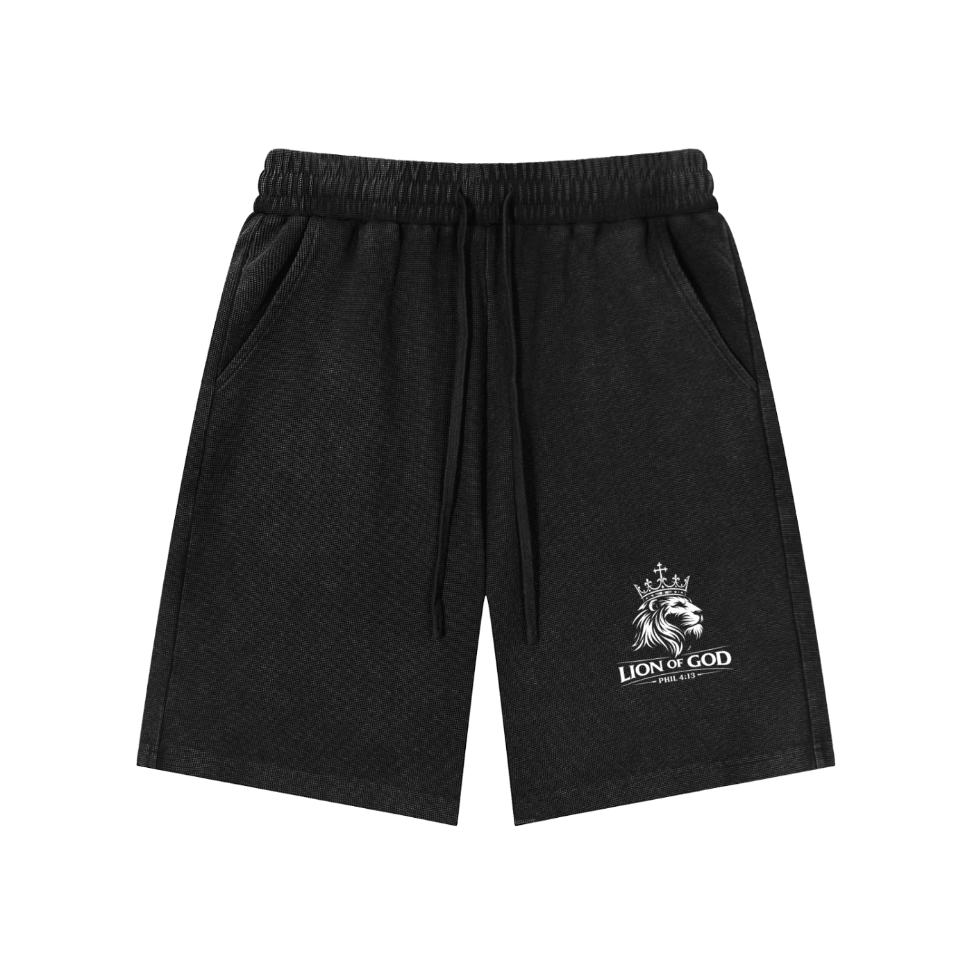 Lion Of God- Waffle Knit Shorts - Lion Of God