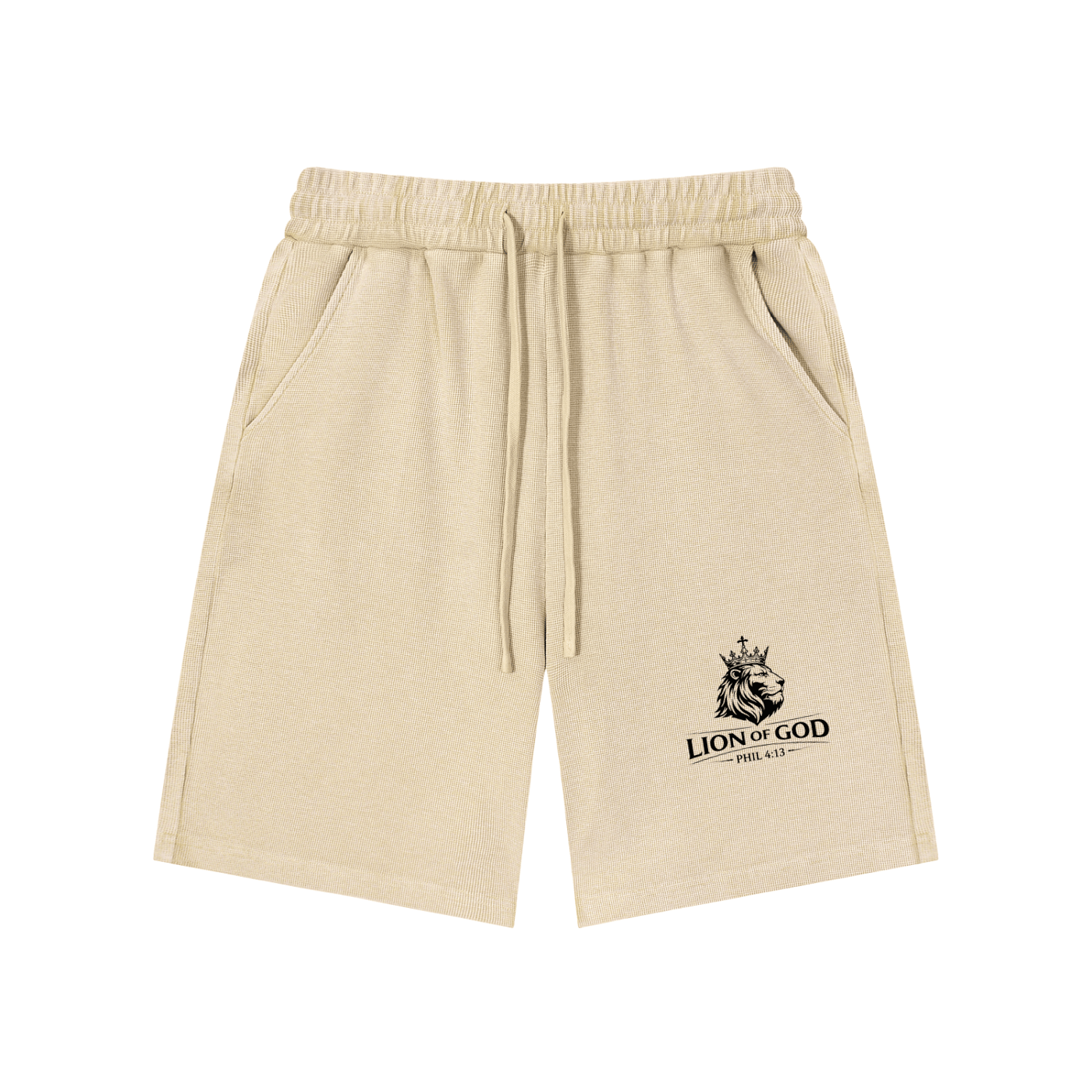 Lion Of God- Waffle Knit Shorts - Lion Of God
