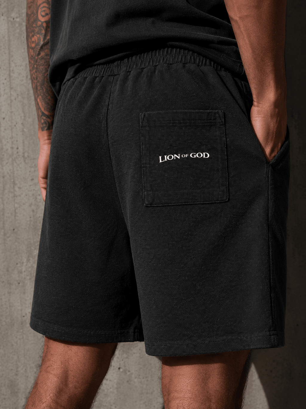 Lion Of God- Waffle Knit Shorts - Lion Of God