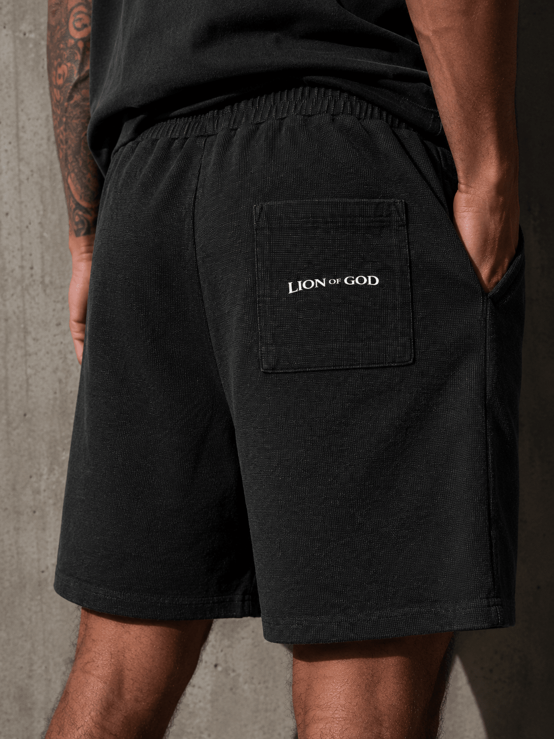 Lion Of God- Waffle Knit Shorts - Lion Of God