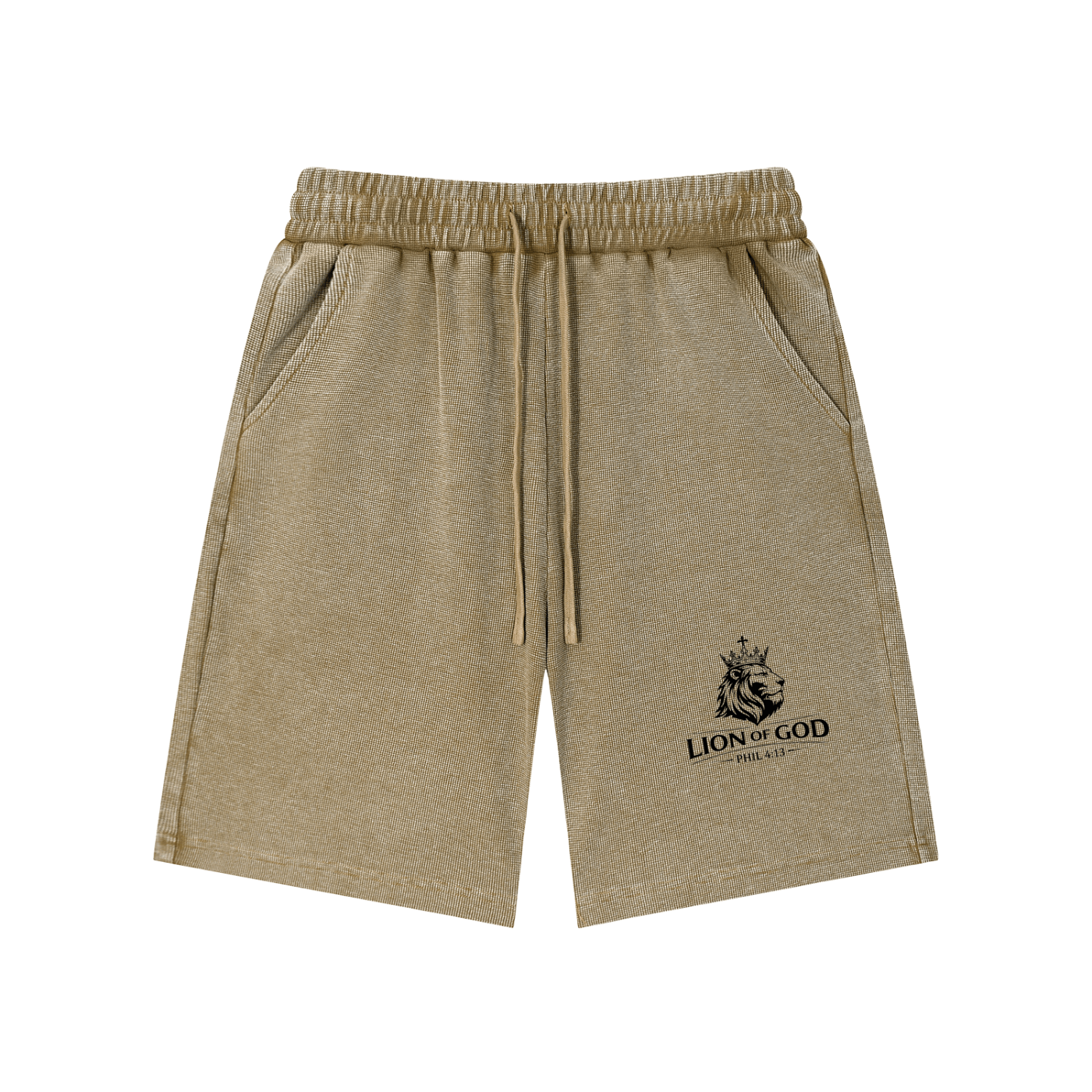 Lion Of God- Waffle Knit Shorts - Lion Of God